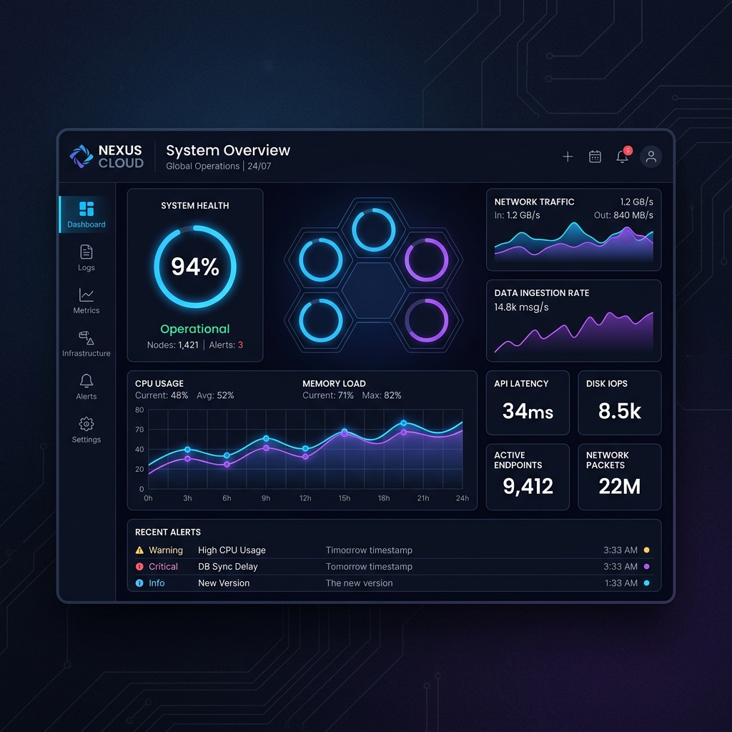 Apex Cloud Telemetry Dashboard Interface